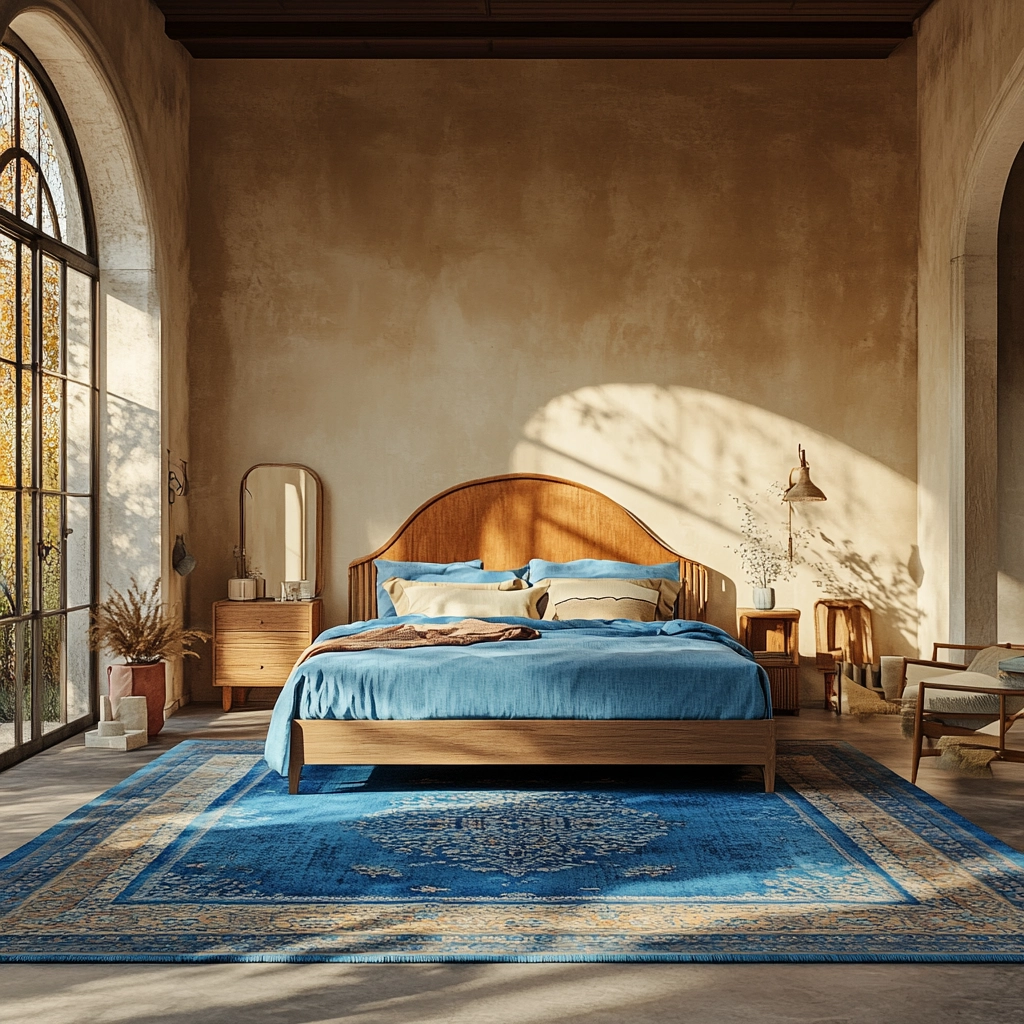 blue farmhouse bedroom ideas 21