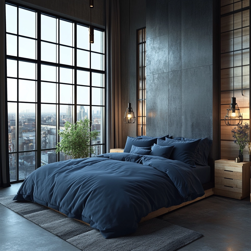 blue farmhouse bedroom ideas 29