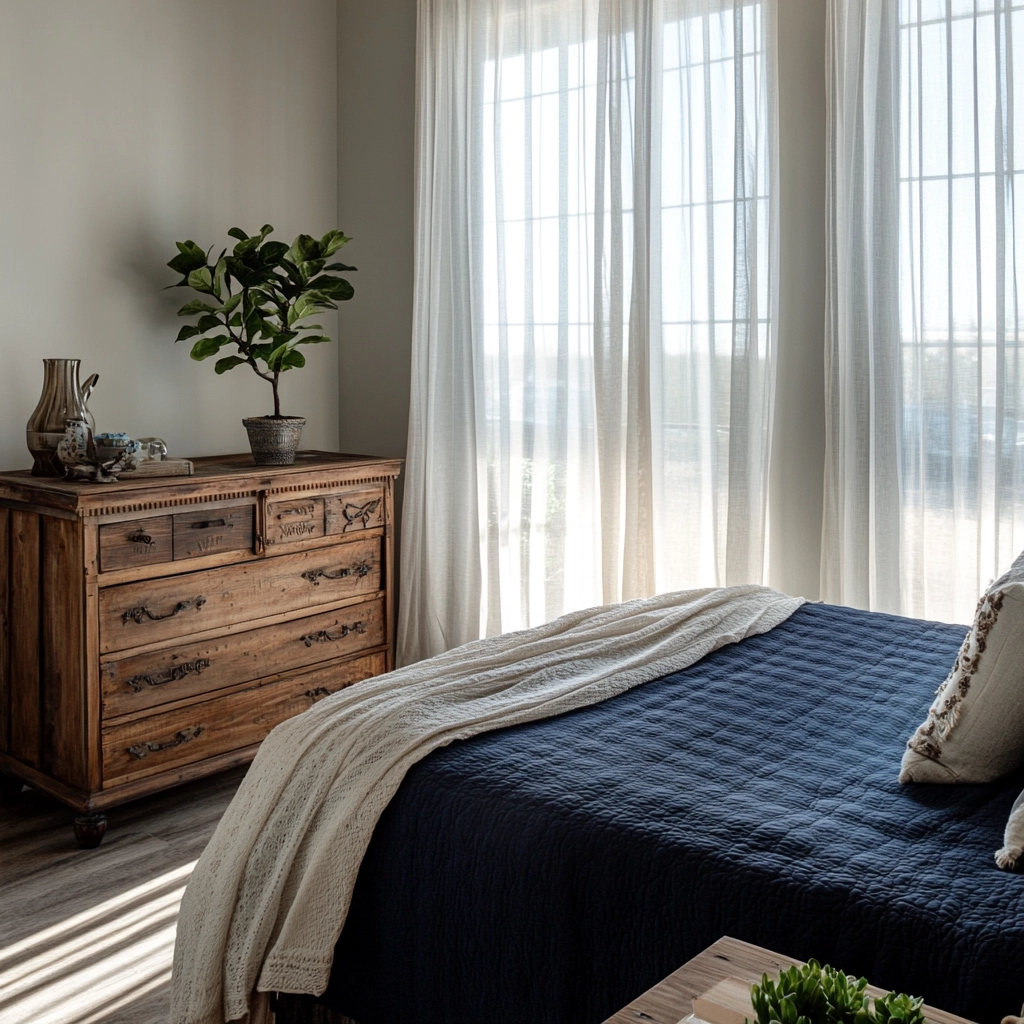 blue farmhouse bedroom ideas 3