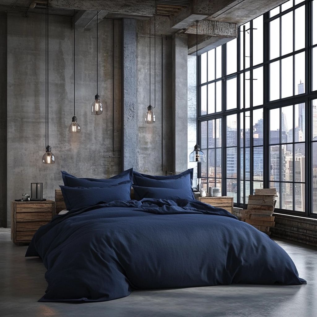 blue farmhouse bedroom ideas 31