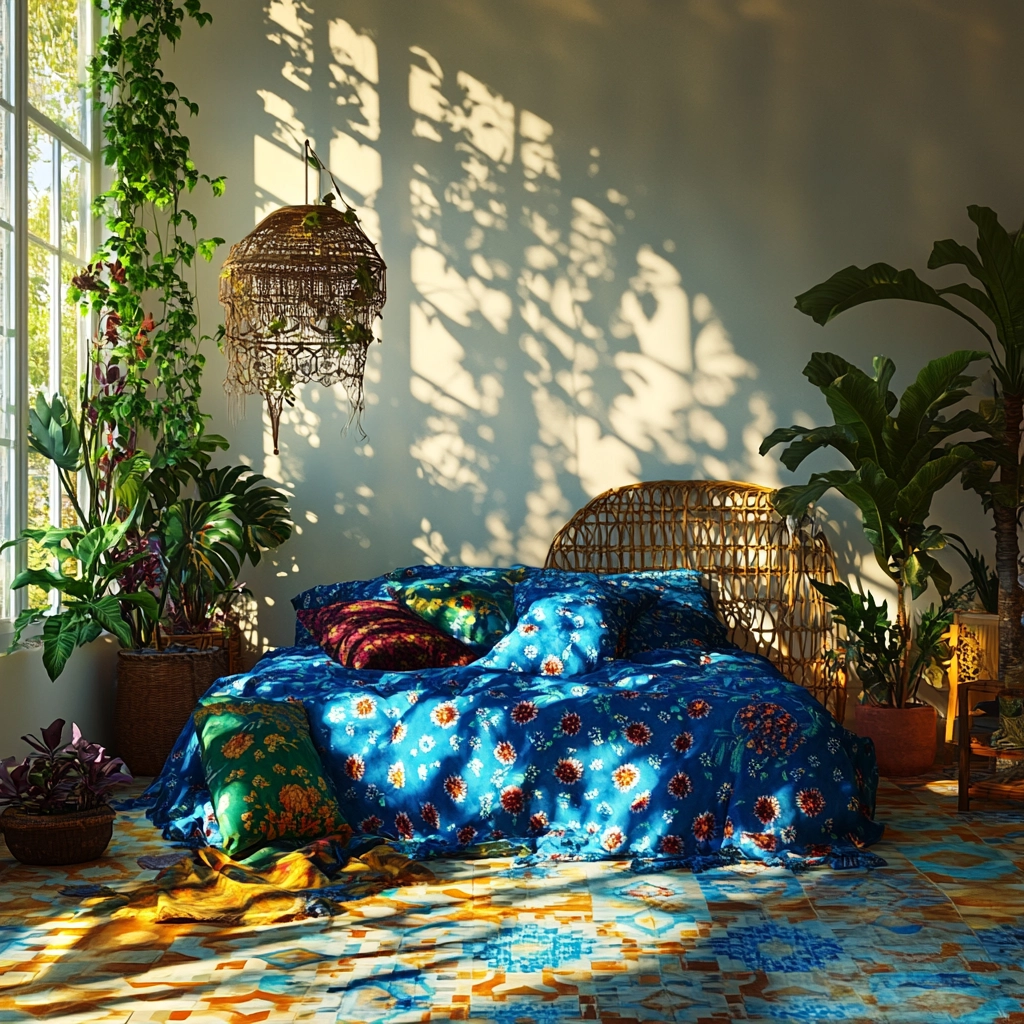 blue farmhouse bedroom ideas 48