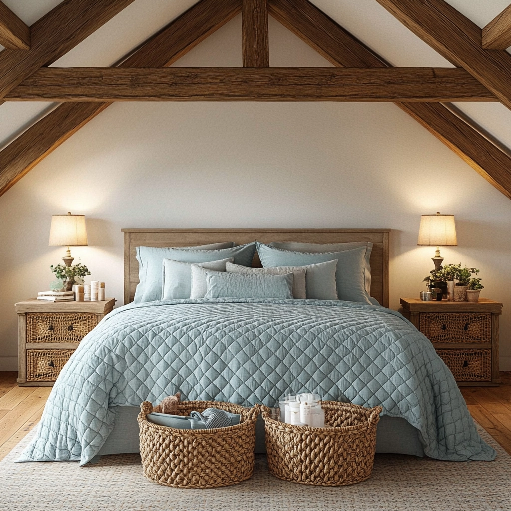 blue farmhouse bedroom ideas 5