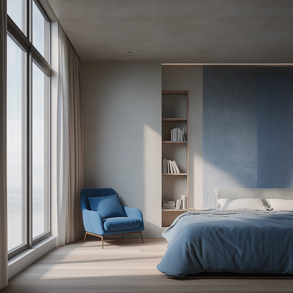blue farmhouse bedroom ideas 51