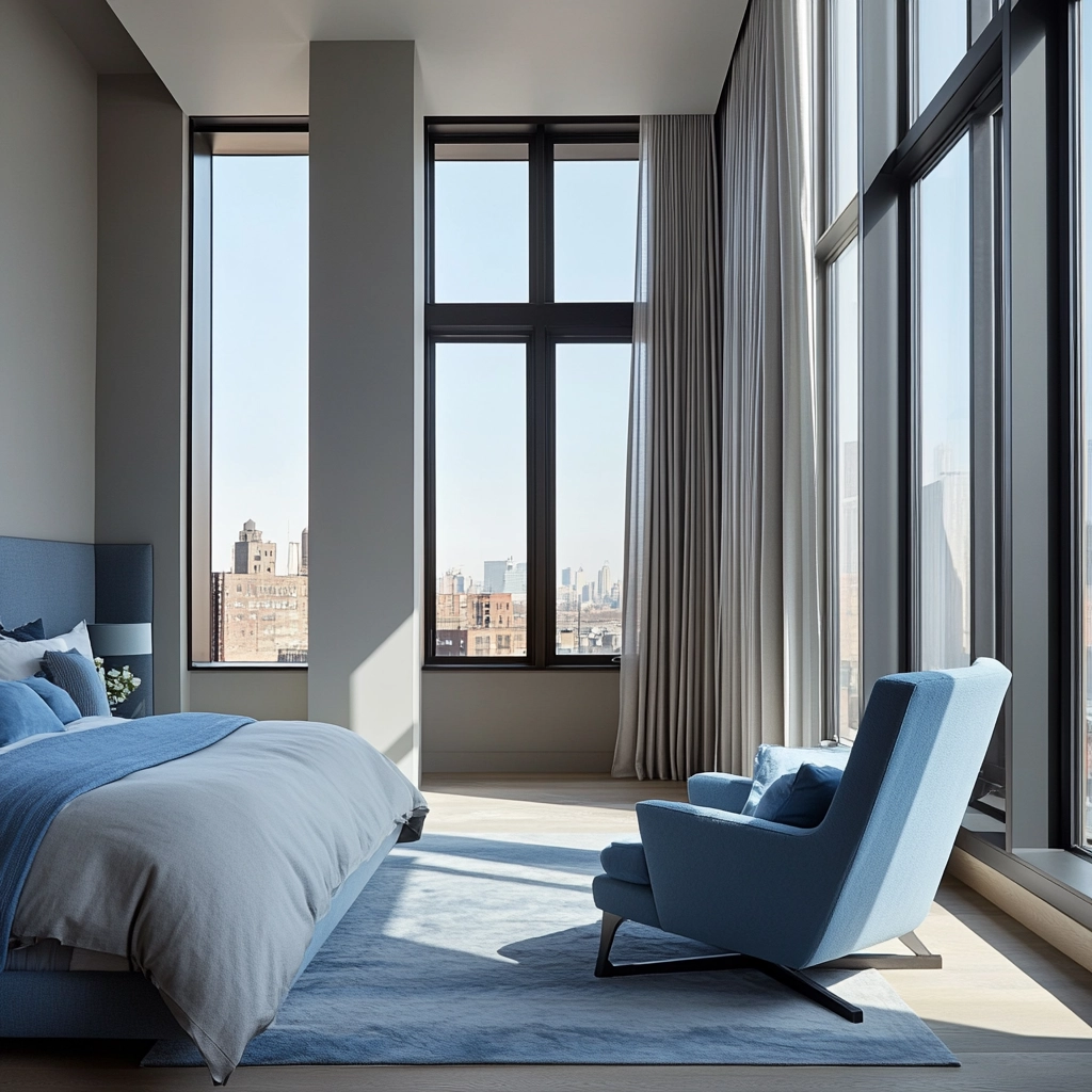 blue farmhouse bedroom ideas 52