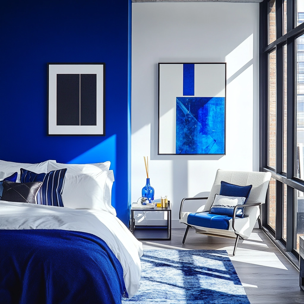 blue farmhouse bedroom ideas 53