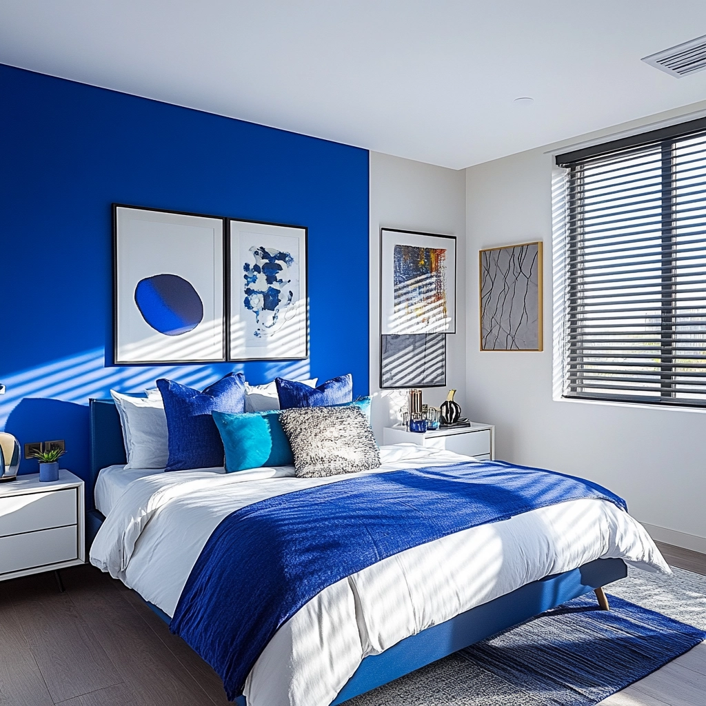 blue farmhouse bedroom ideas 55