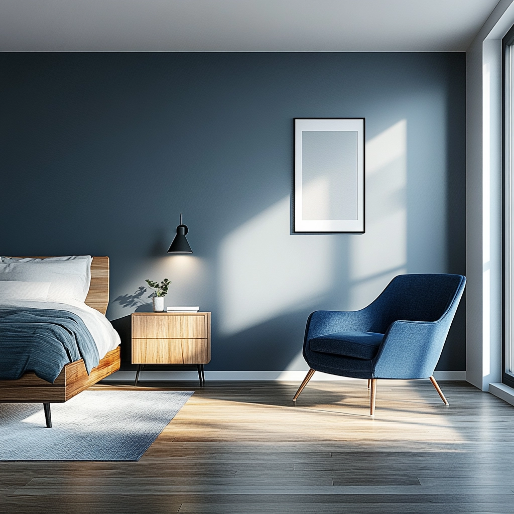 blue farmhouse bedroom ideas 63