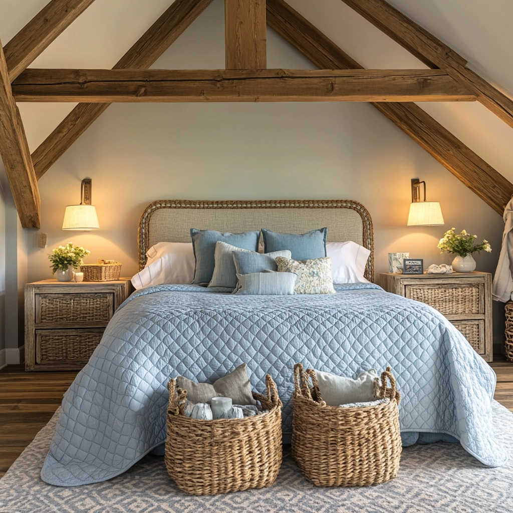 blue farmhouse bedroom ideas 7