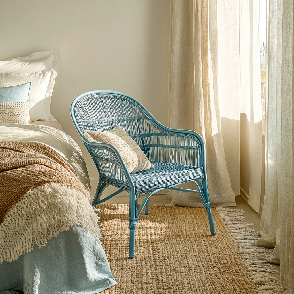 blue farmhouse bedroom ideas 74