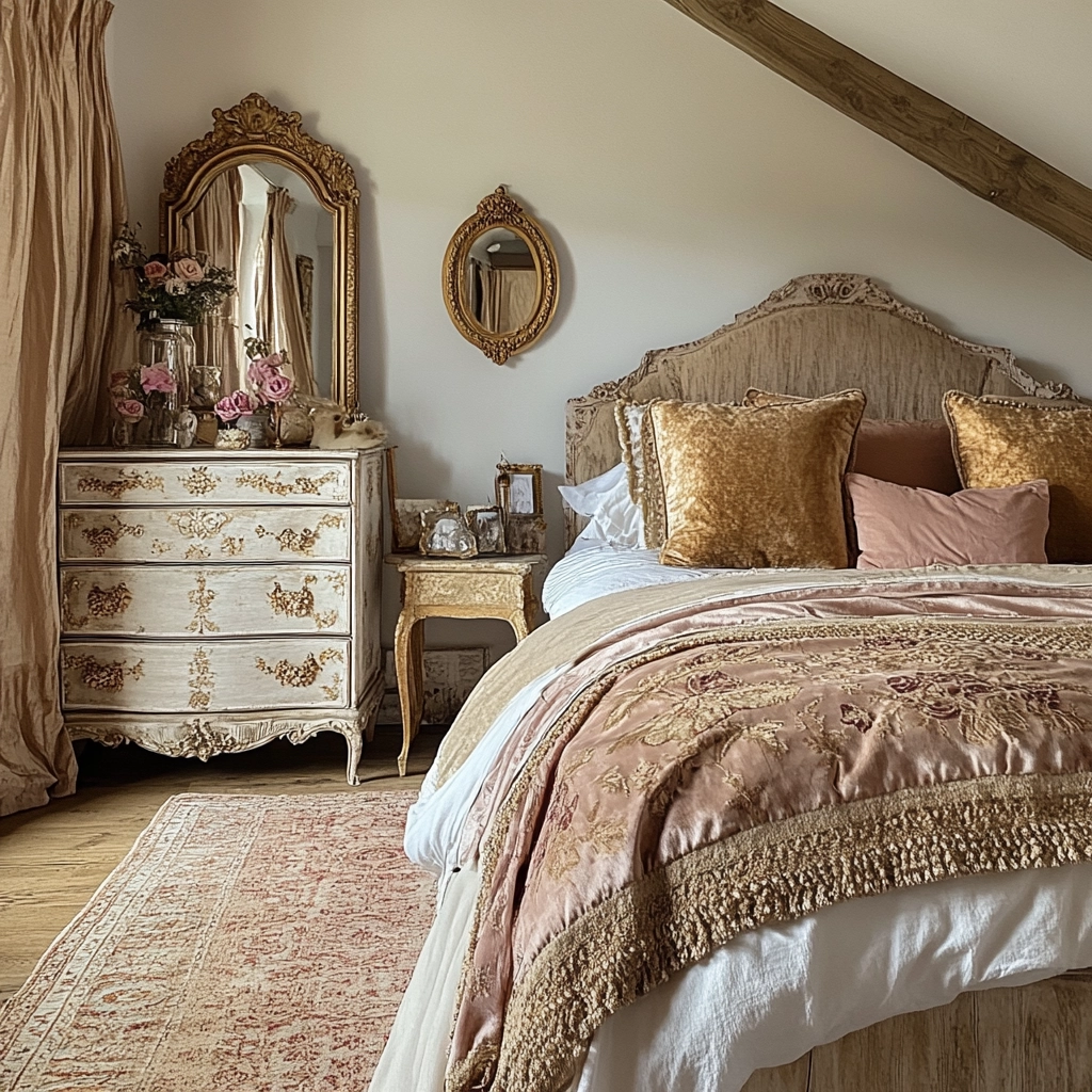 boho farmhouse bedroom decor 41
