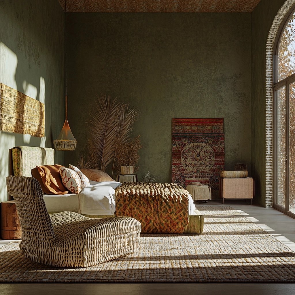 boho farmhouse bedroom decor 47