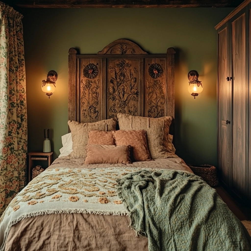 boho farmhouse bedroom decor 49