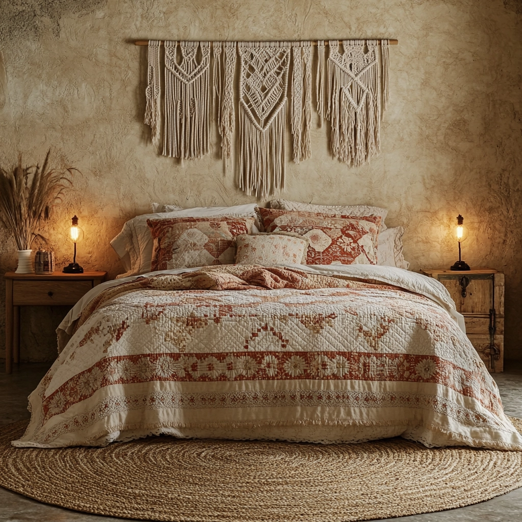 boho farmhouse bedroom decor 6
