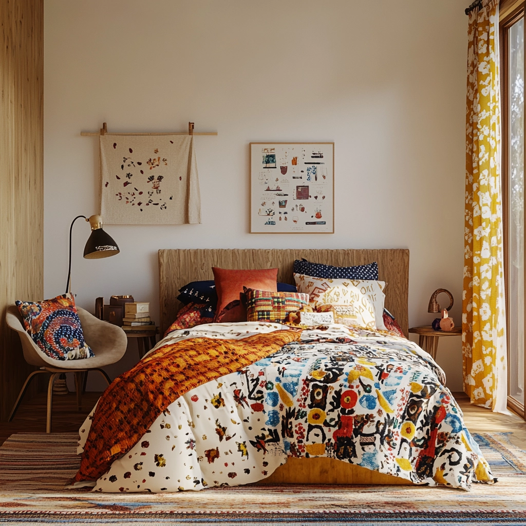 boho farmhouse bedroom decor 74