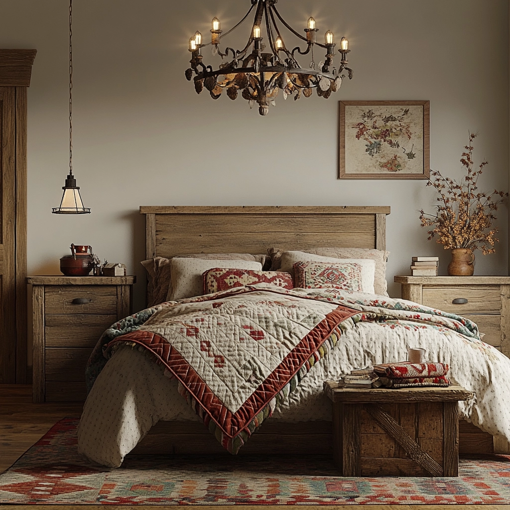 boho farmhouse bedroom decor 78