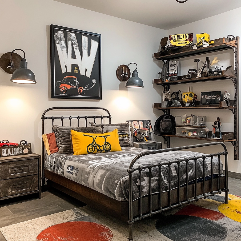 boys farmhouse bedroom 50