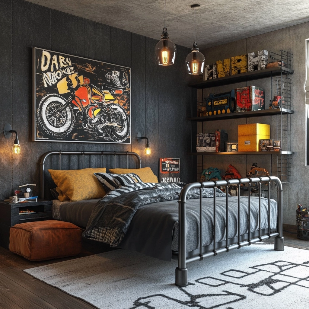 boys farmhouse bedroom 52
