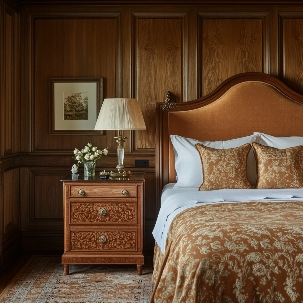 burnt orange farmhouse bedroom 20