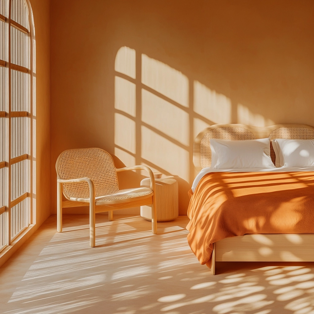 burnt orange farmhouse bedroom 6