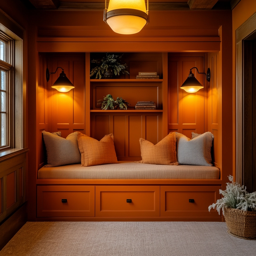 burnt orange farmhouse bedroom 65