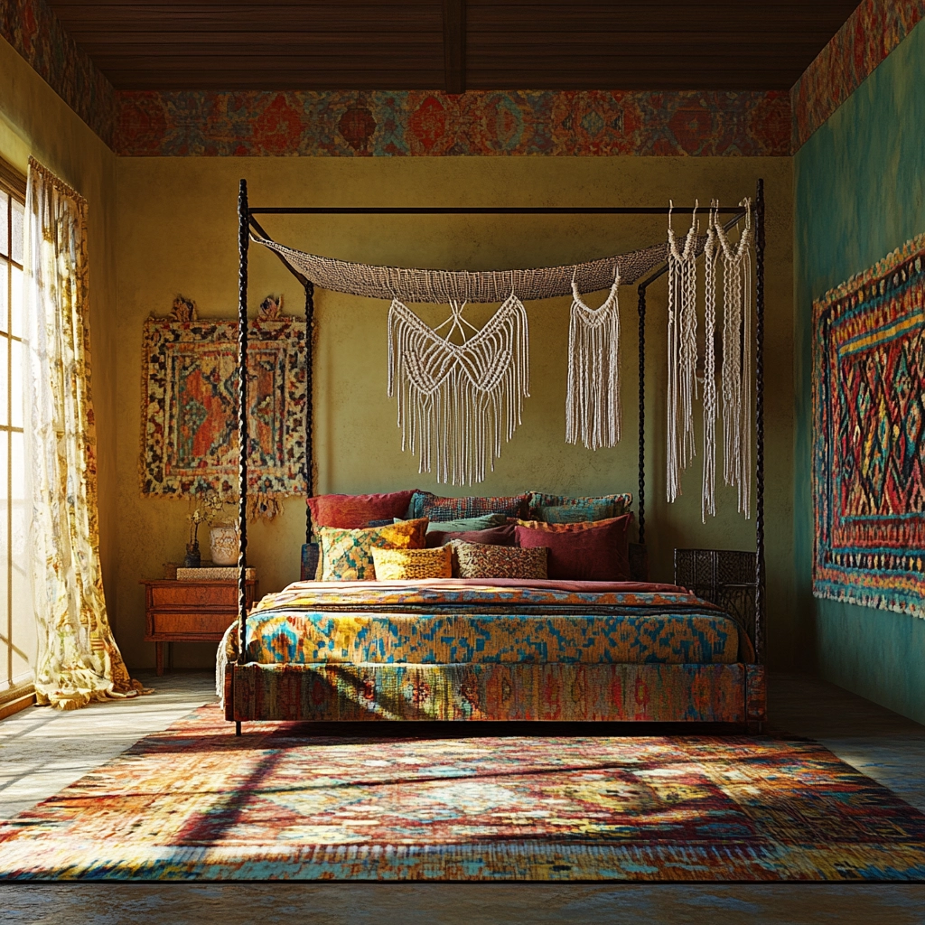 colorful farmhouse bedroom 12