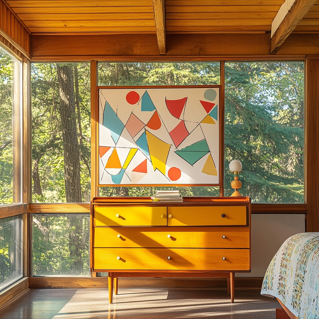 colorful farmhouse bedroom 14
