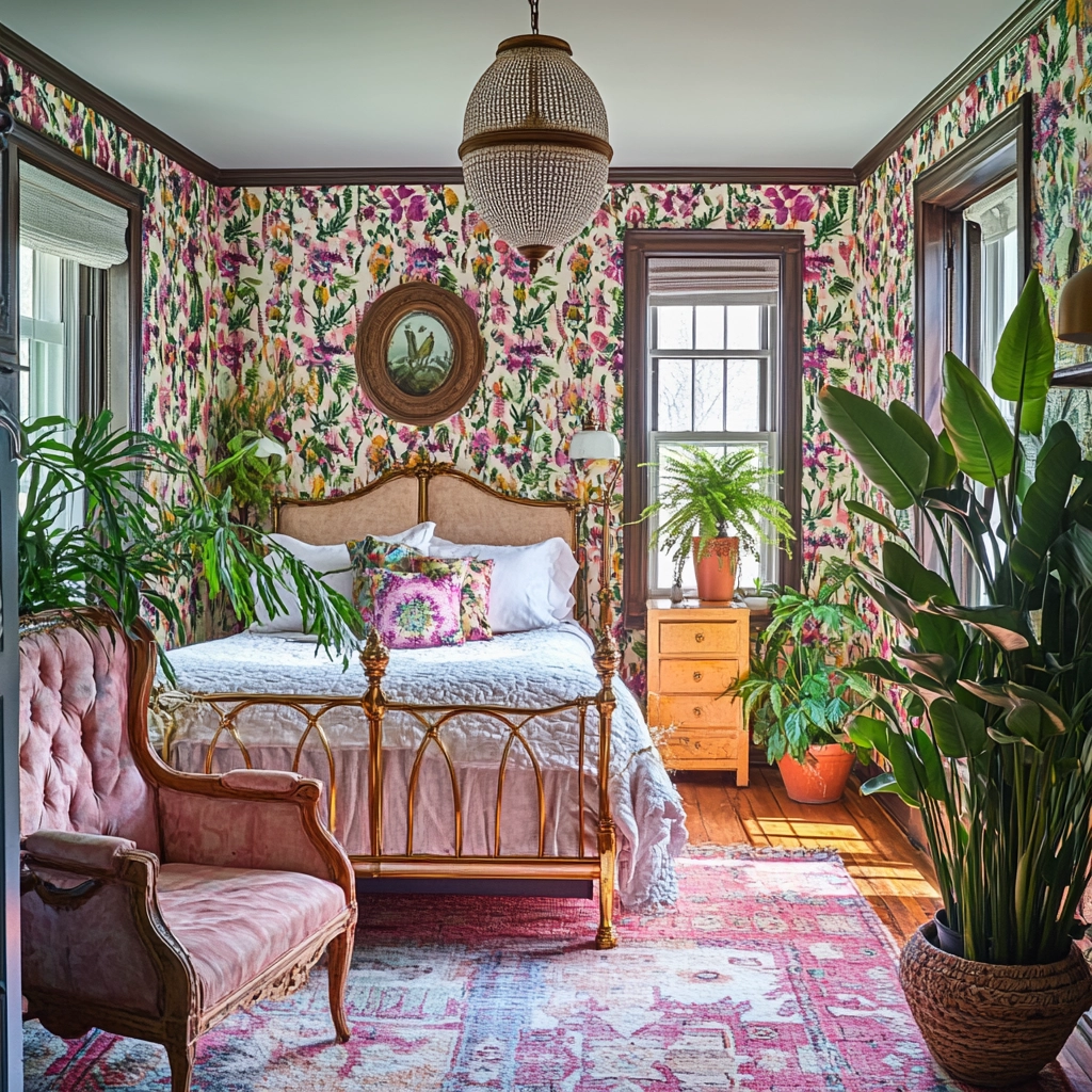 colorful farmhouse bedroom 24