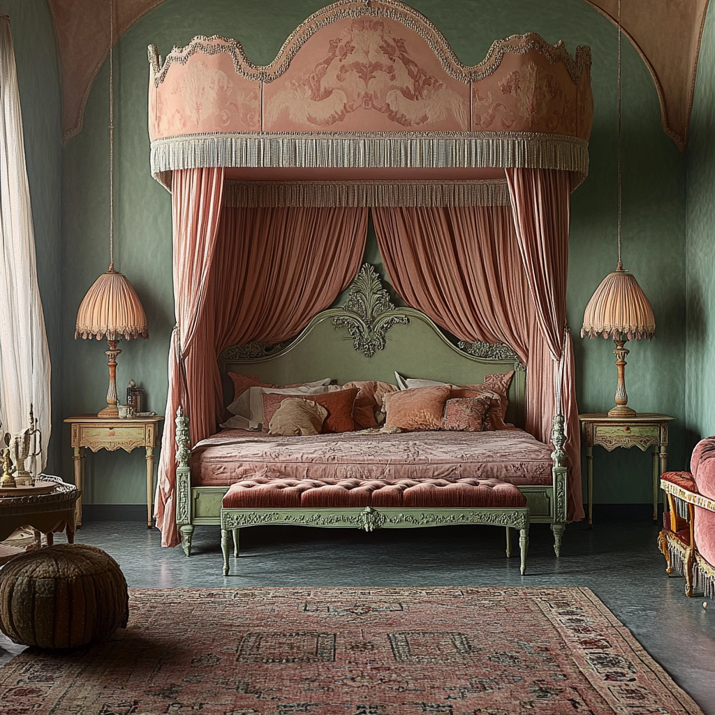 colorful farmhouse bedroom 25