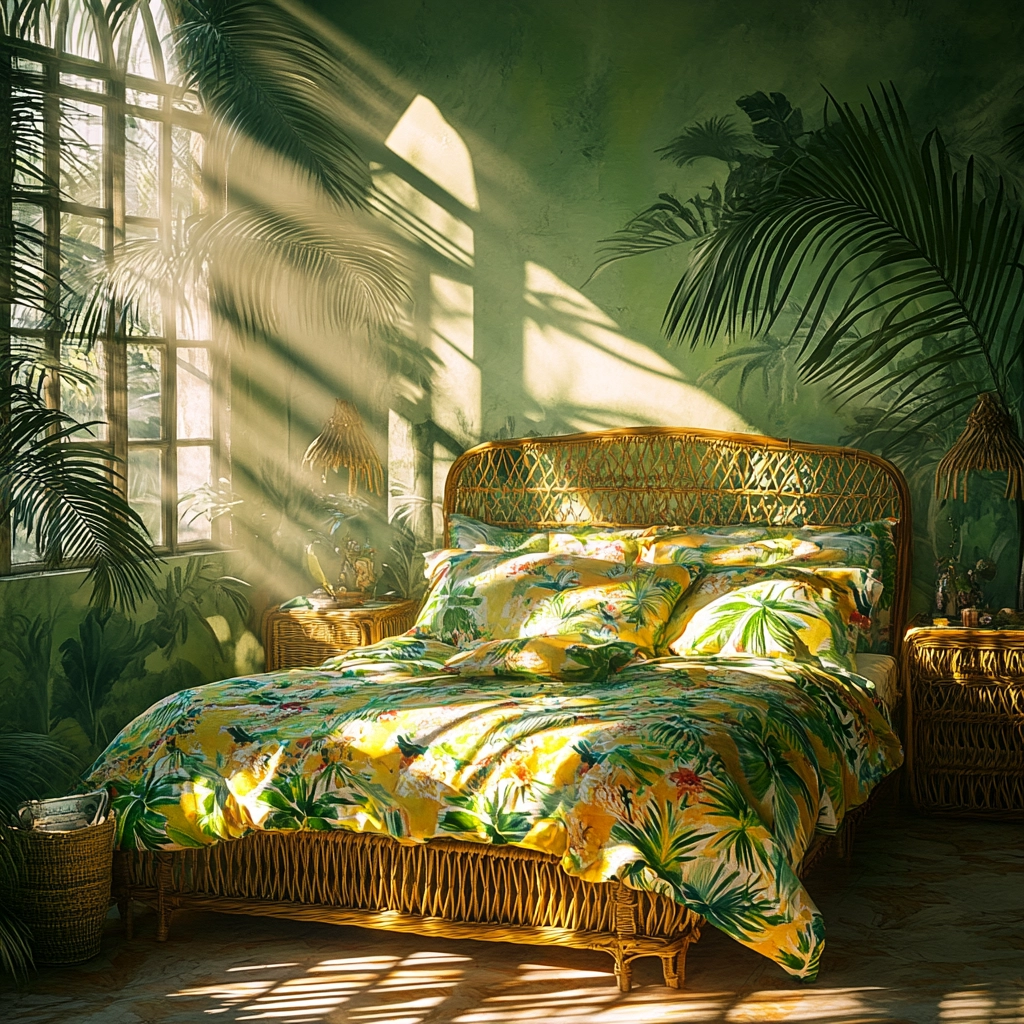 colorful farmhouse bedroom 46