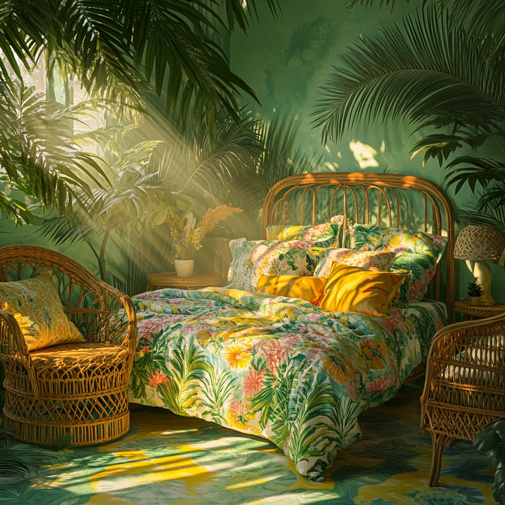 colorful farmhouse bedroom 47