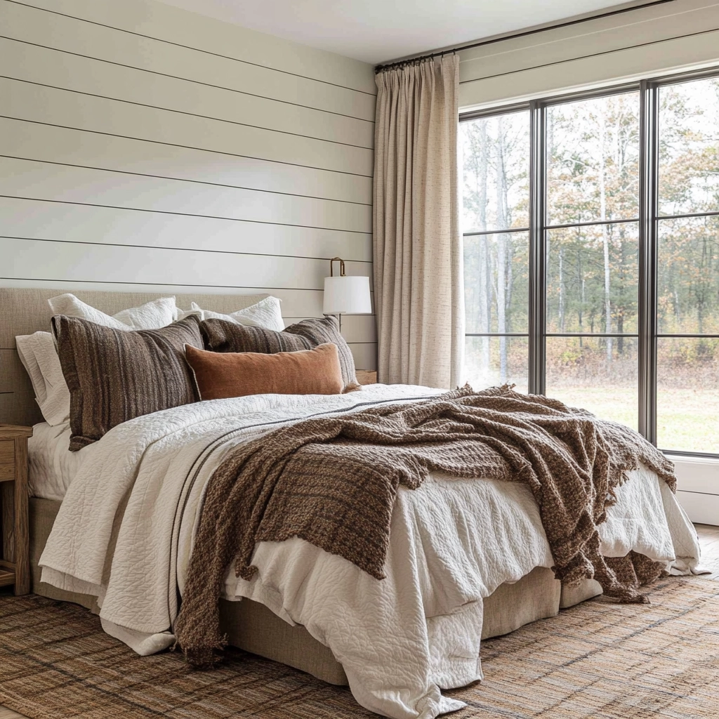 colorful farmhouse bedroom 58