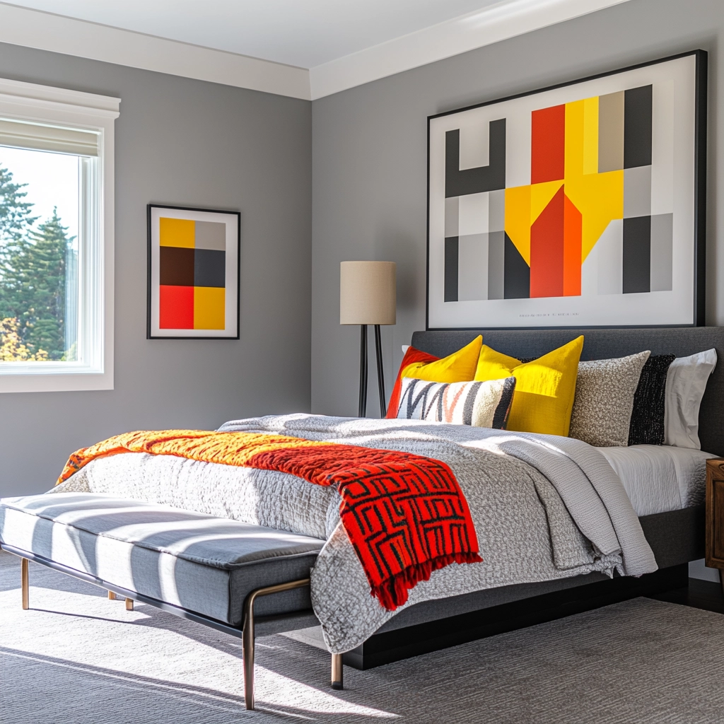 colorful farmhouse bedroom 66