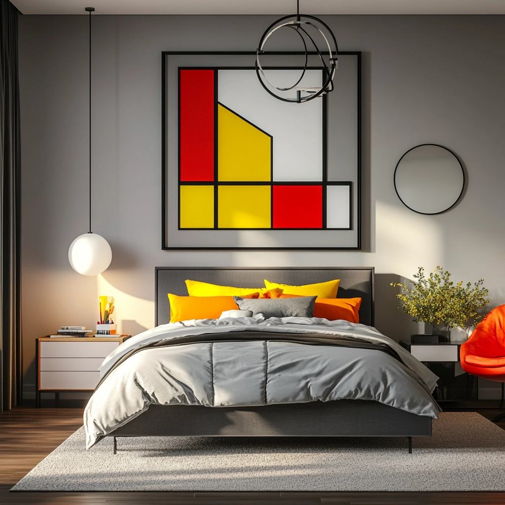 colorful farmhouse bedroom 68