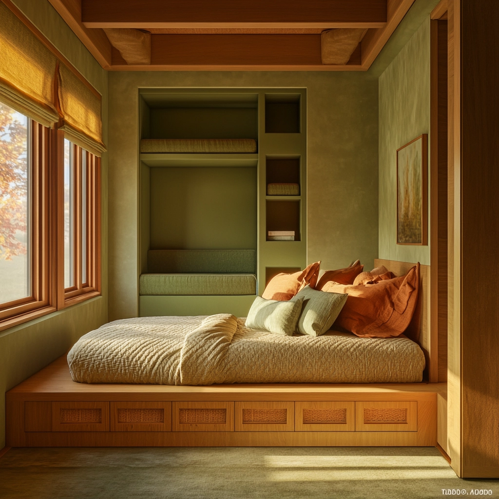 colorful farmhouse bedroom 69