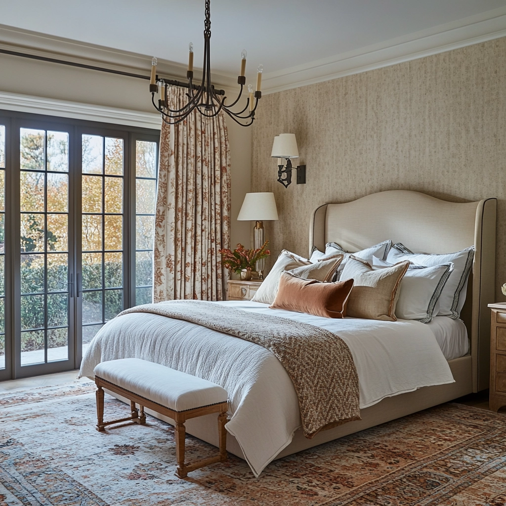 colorful farmhouse bedroom 74