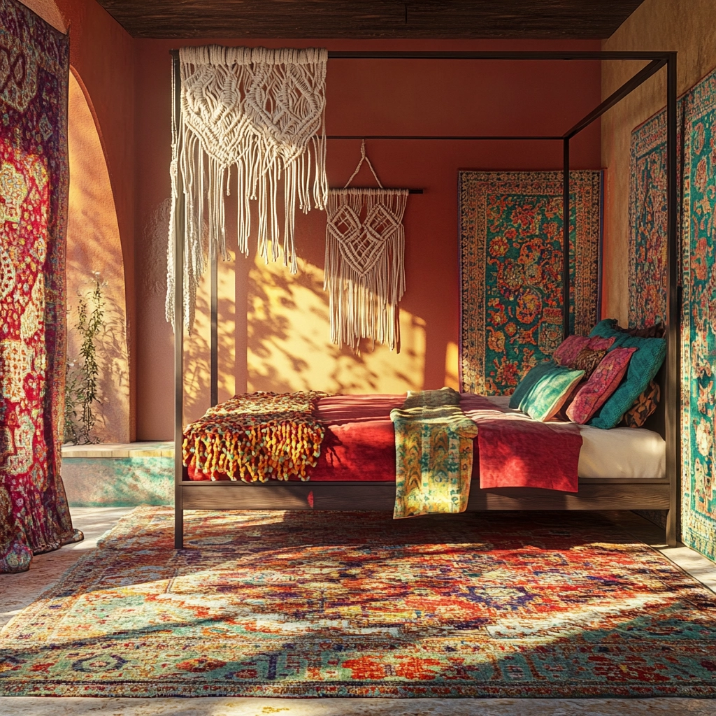 colorful farmhouse bedroom 9