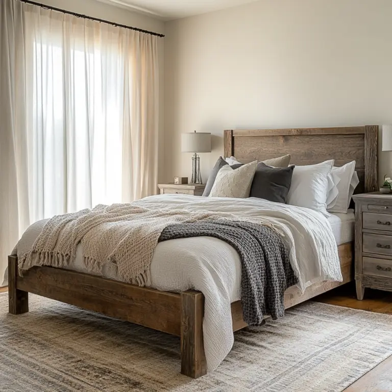 contemporary farmhouse bedroom 1