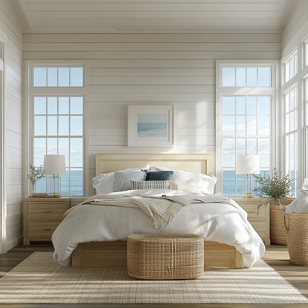 contemporary farmhouse bedroom 19