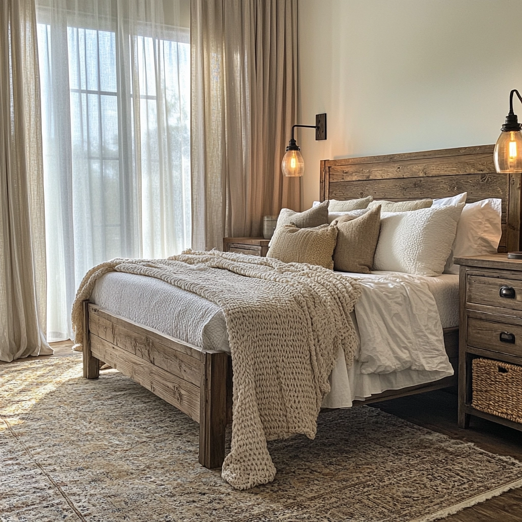 contemporary farmhouse bedroom 2
