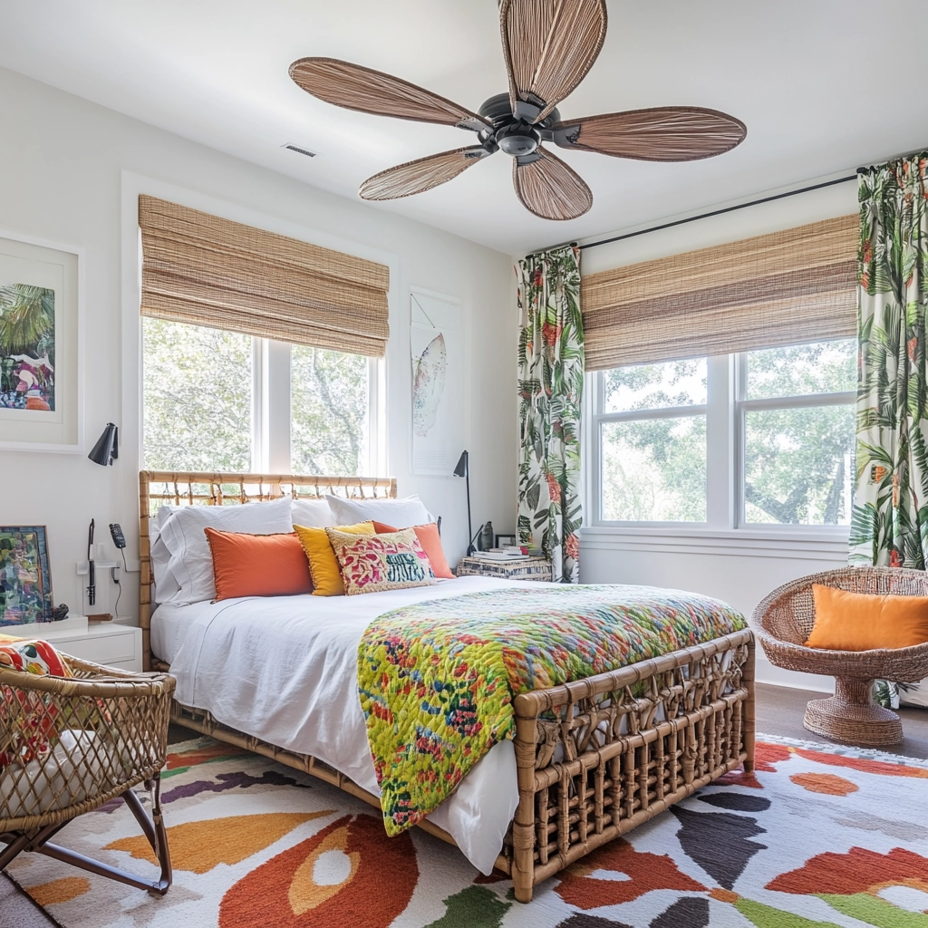 contemporary farmhouse bedroom 34