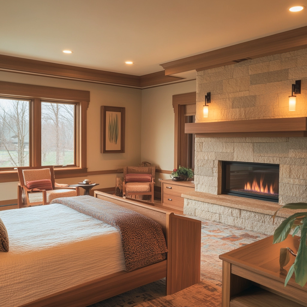 contemporary farmhouse bedroom 43