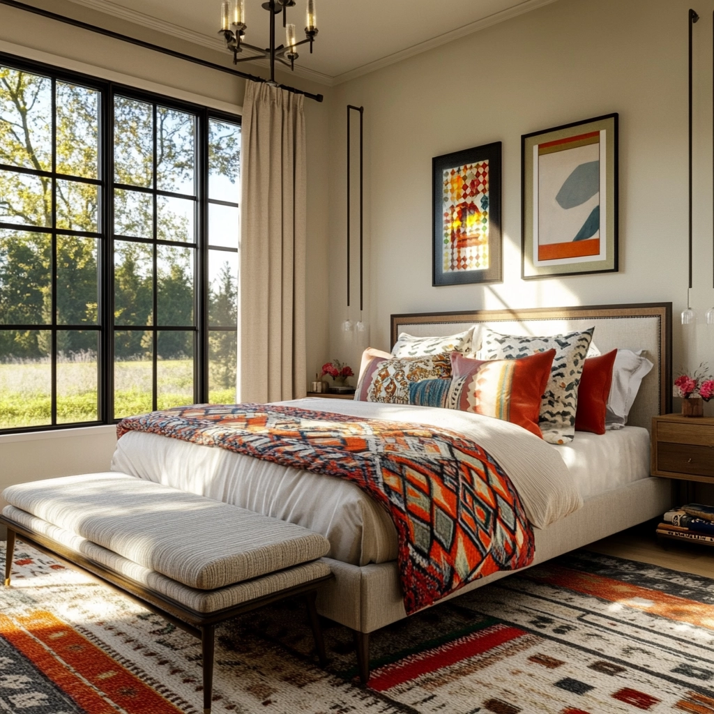 contemporary farmhouse bedroom 51