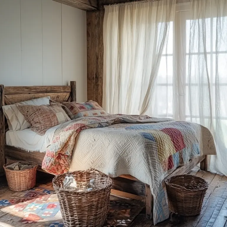 cosy farmhouse bedroom 1