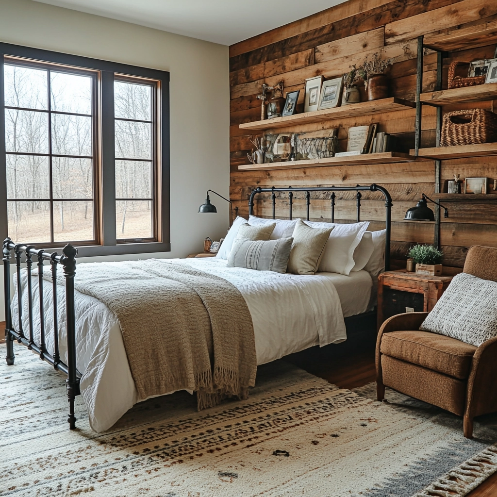 country bedroom ideas farmhouse rustic 16