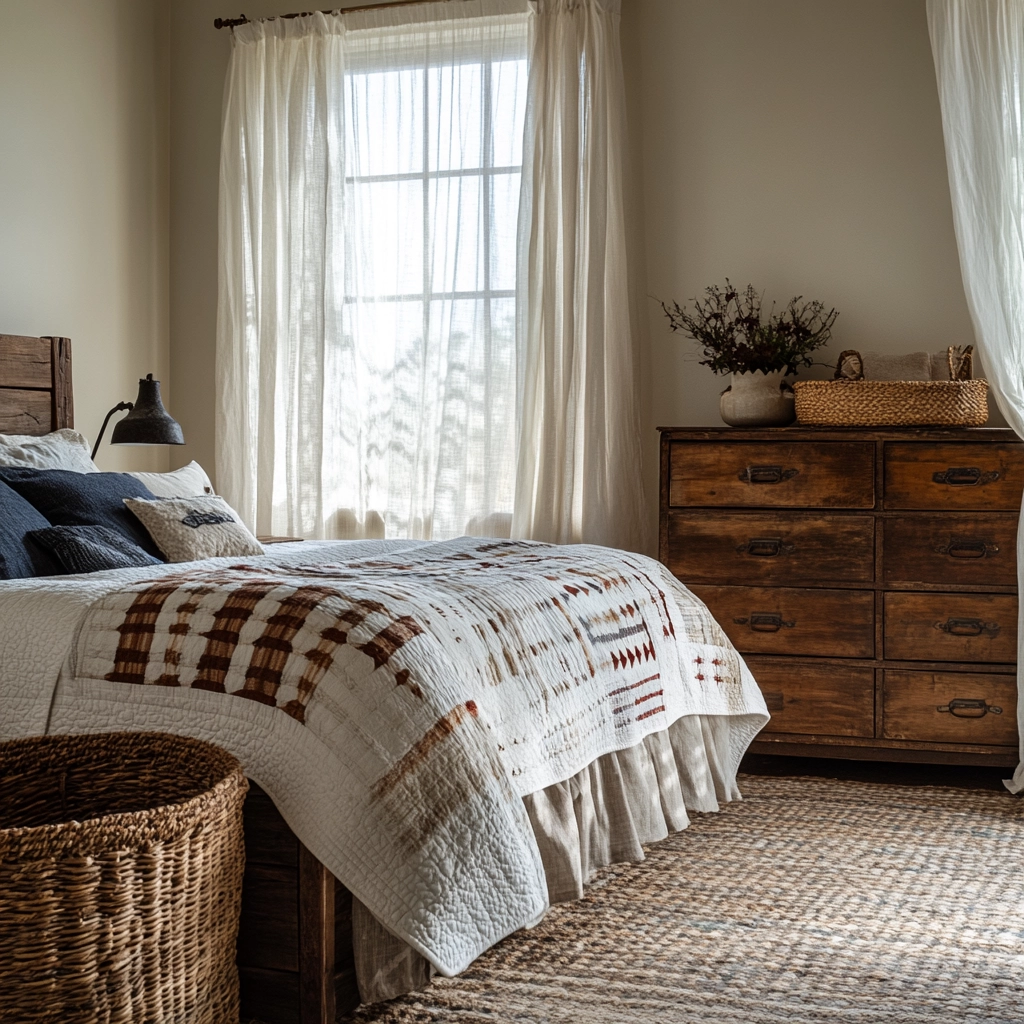 country bedroom ideas farmhouse rustic 3