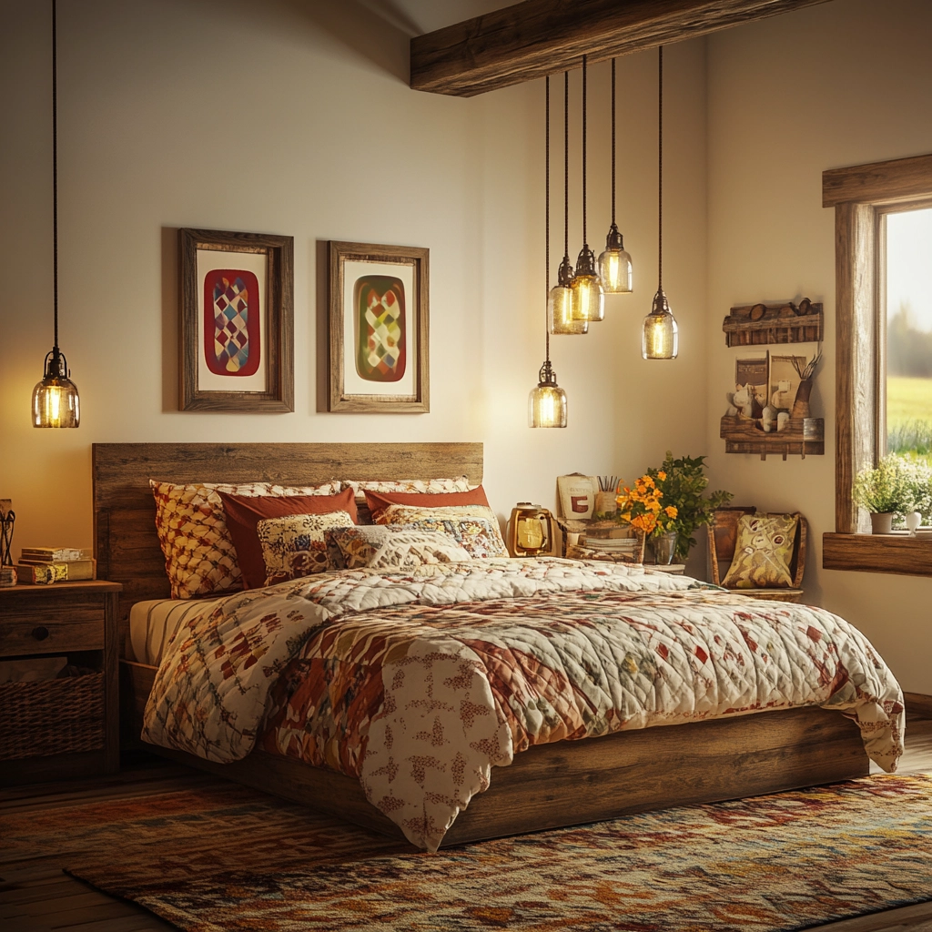 country bedroom ideas farmhouse rustic 73