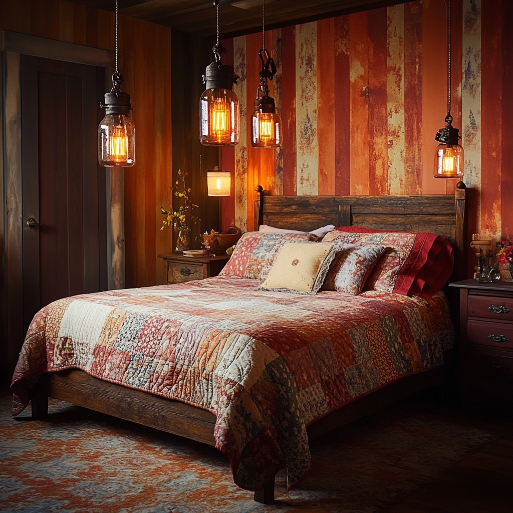 country bedroom ideas farmhouse rustic 74