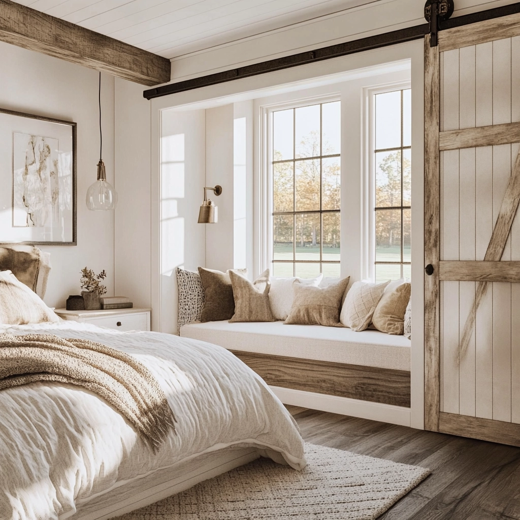 cozy farmhouse bedroom ideas 42