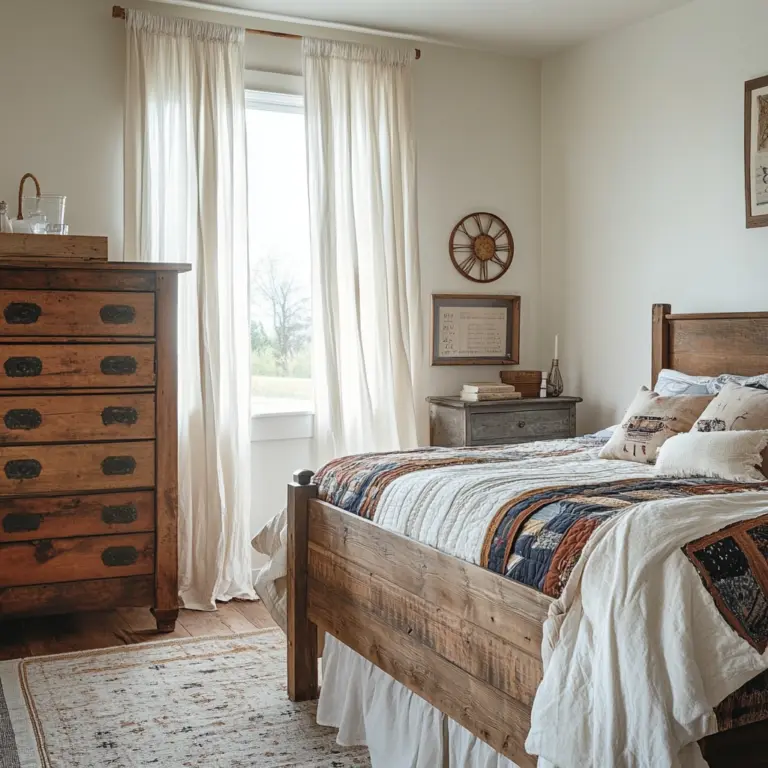 cozy farmhouse bedroom ideas romantic 1