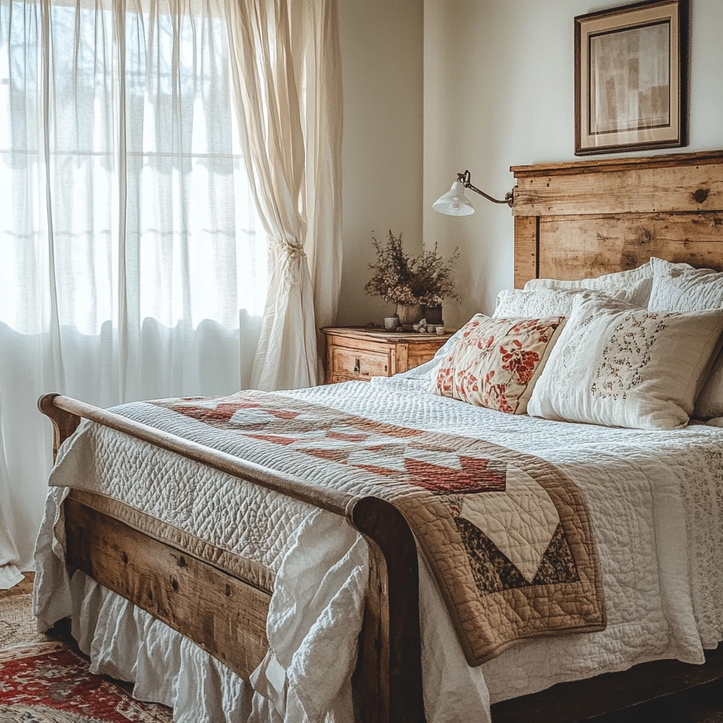 cozy farmhouse bedroom ideas romantic 4